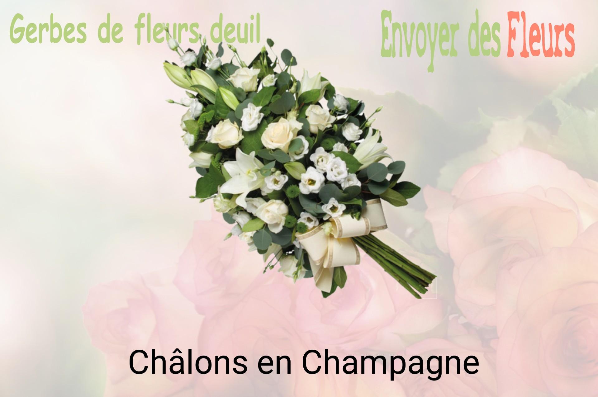 Gerbe de fleurs de deuil livrée à Châlons-en-Champagne